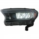 Μπροστινά Φανάρια Set Για Ford Ranger 15-20 DRL Dynamic Μαύρα Full Led Με Μοτέρ VLand