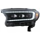 Μπροστινά Φανάρια Set Για Ford Ranger 15-20 DRL Dynamic Start Up Μαύρα Full Led Με Μοτέρ VLand