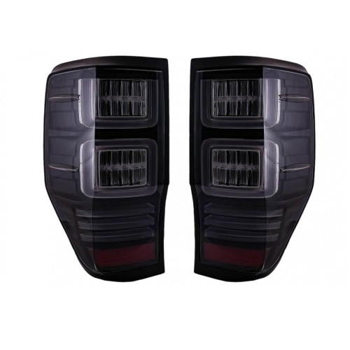 Πισινά Φανάρια Set Για Ford Ranger 12-18 Led Bar Dynamic Μαύρα Full Led VLand