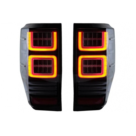 Πισινά Φανάρια Set Για Ford Ranger 12-18 Led Bar Dynamic Φιμέ Full Led VLand