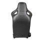 Καθίσματα Bucket R8 Δερματίνη Μαύρα Με M-Power Tri-Color Ραφές Καπιτονέ Ζευγάρι 2 Τεμαχίων