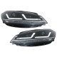 Μπροστινά Φανάρια Set Για Vw Golf VII (7.5) 17-19 DRL Full Led Halogen Version Black LEDHL10-BK Osram Ledriving