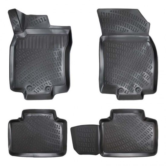 Πατάκια Σκαφάκια 3D Από Λάστιχο TPE Για Renault Koleos 16+ Rizline 4 Τεμάχια Μαύρα