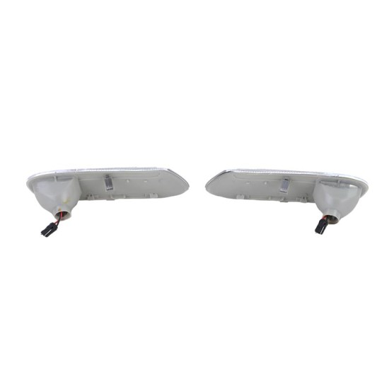 Πλαϊνά Φλας Φτερού Για Mini Cooper F56 13+ Union Jack Flag Black Led White 2 Τεμάχια