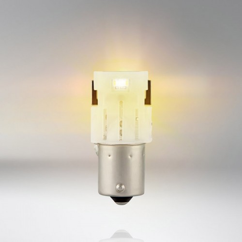 Λάμπες Led Για Φλας P21W BA15S Πορτοκαλί 12volt 1.3 watt Osram 7506DYP-02B 2 Τεμάχια