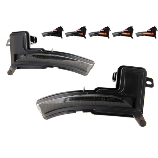 Φλας Καθρέπτη Για Renault Clio IV 16-19 / Captur 17-20 / Nissan Micra 17+ Dynamic Led Φιμέ 2 Τεμάχια