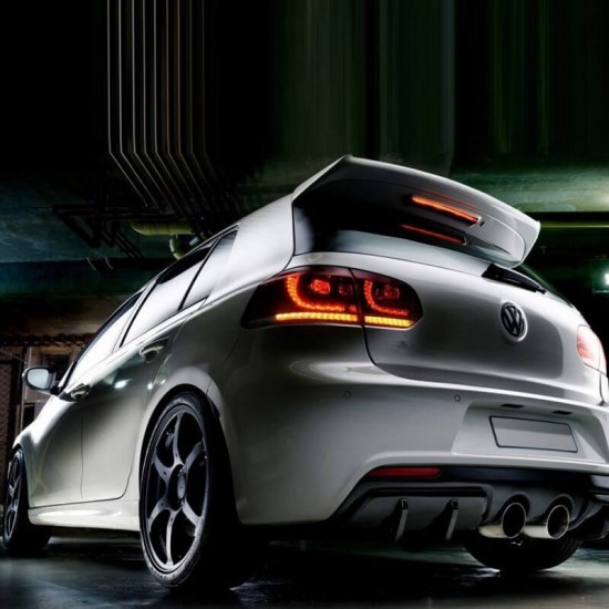 Πισινά Φανάρια Set Για Vw Golf VI (6) 08-12 Full Led Dynamic GTI R20 Look Σκούρο Κόκκινο/Φιμέ VLand