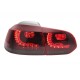 Πισινά Φανάρια Set Για Vw Golf VI (6) 08-12 Full Led Dynamic GTI R20 Look Σκούρο Κόκκινο/Φιμέ VLand