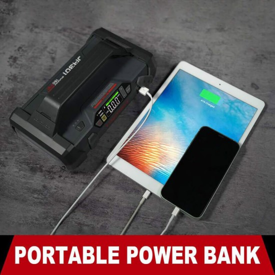 Εκκινητής Μπαταριών Αυτοκινήτου, Powerbank, Κομπρεσσέρ Αέρος 150PSI, Φακός Led 4 Σε1 Lokithor JA301 12 Volt 2000A