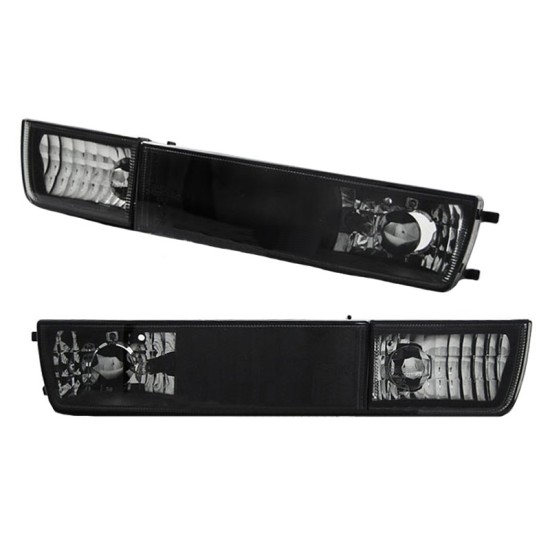 Μπροστινά Φλας Για Vw Golf 3 91-98 / Vento 92-98 Χωρίς Προβολάκι Μαύρα 4 Τεμάχια KaTuning