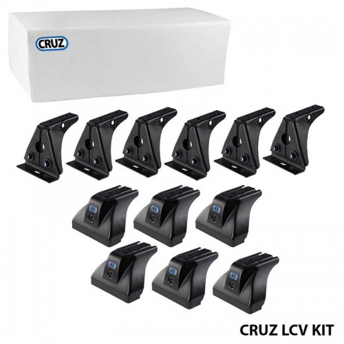 Πόδια / Άκρα Για Μπάρες & Σχάρες Οροφής CRUZ LCV 934-407 Για Citroen Nemo 07+ / Fiat Fiorino 08+/ Peugeot Bipper 08+ / Fiat Qubo 08-17 Σετ 6 Τεμάχια