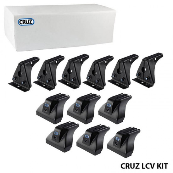 Πόδια / Άκρα Για Μπάρες & Σχάρες Οροφής CRUZ LCV 934-407 Για Citroen Nemo 07+ / Fiat Fiorino 08+/ Peugeot Bipper 08+ / Fiat Qubo 08-17 Σετ 6 Τεμάχια