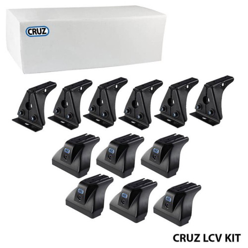Πόδια / Άκρα Για Μπάρες & Σχάρες Οροφής CRUZ LCV 934-408 Για Opel Vivaro 14-19 H1 / Renault Trafic 14+ H1 / Fiat Talento 16+ H1 / Nissan NV300 16-21 H1 / Nissan Primastar 22+ H1 Σετ 6 Τεμάχια