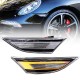Πλαϊνά Φλας Φτερού Για Porsche  911 Carrera 991 11-16 / Boxster 718 16+ / Cayman 981 12-16 / Cayman 718 16+ Led Dynamic Άσπρα 2 Τεμάχια