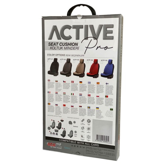 Πλατοκάθισμα Αυτοκινήτου Otom Active Pro Ύφασμα Lacoste Ανάγλυφο Καπιτονέ Γκρι ACTP-102 1 Τεμάχιο