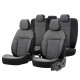 Καλύμματα Αυτοκινήτου Otom Reflective Design Universal Jacquard / Rachel / Δερματίνη Σετ Εμπρός / Πίσω 11 Τεμαχίων Μαύρο - Σκούρο Γκρι RFL-2603