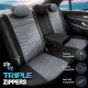 Καλύμματα Αυτοκινήτου Otom Reflective Design Universal Jacquard / Rachel / Δερματίνη Σετ Εμπρός / Πίσω 11 Τεμαχίων Μαύρο - Σκούρο Γκρι RFL-2603