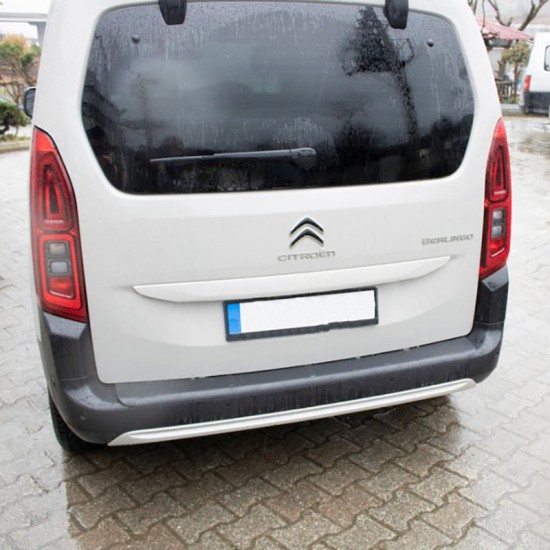 Προστατευτικό Πίσω Προφυλακτήρα Για Citroen Berlingo / Opel Combo E / Peugeot Partner , Rifter / Toyota Proace 2018+ Από Abs Πλαστικό Μαύρο