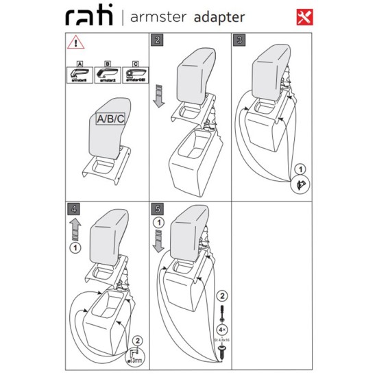 Βάση Τεμπέλη Ειδική Για Citroen C4 10-17 Armster Rati 1 Τεμάχιο