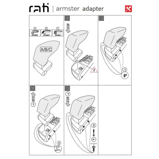 Βάση Τεμπέλη Ειδική Για Ford Focus 15-17 Armster Rati 1 Τεμάχιο