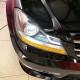 Μπροστινά Φανάρια Set Για Mercedes-Benz C-Class W204 11-14 DRL & Led Φλας Μαύρα H7 Με Μοτέρ