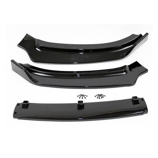Μπροστινό Spoiler Για Audi A4 B8 11-15 Facelift Γυαλιστερό Μαύρο 3 Τεμάχια