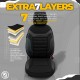Καλύμματα Αυτοκινήτου Otom Individual Design Universal Jacquard / Rachel / Δερματίνη Σετ Εμπρός / Πίσω 11 Τεμαχίων Μαύρο Με Γκρι Ραφές IND-202