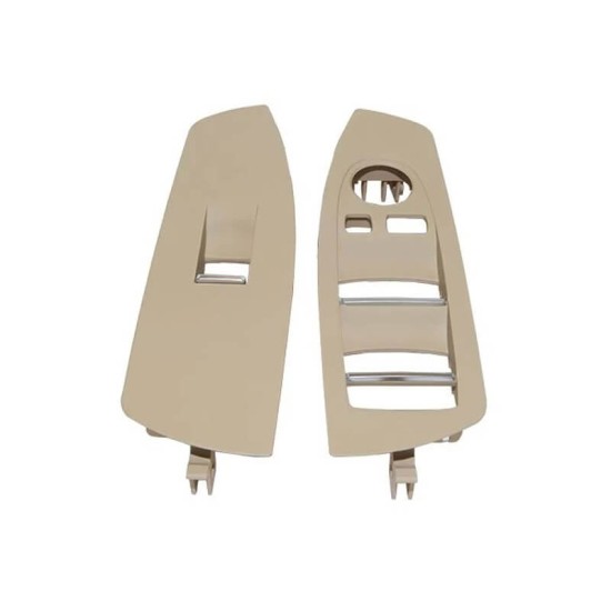 Πάνελ Διακοπτών Παραθύρων Για Bmw 7 F01 08-15 Εμπρός Αριστερά & Δεξιά Μπεζ 2 Τεμάχια