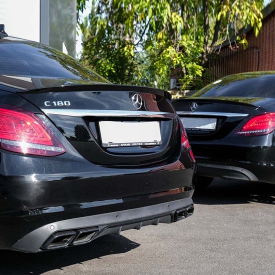 Αεροτομή Πορτ Παγκάζ Για Mercedes-Benz C-Class W205 Sedan 14-21 Amg Look Lipspoiler Abs Πλαστικό Άβαφο