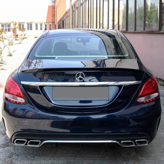 Αεροτομή Πορτ Παγκάζ Για Mercedes-Benz C-Class W205 Sedan 14-21 Amg Look Lipspoiler Abs Πλαστικό Άβαφο
