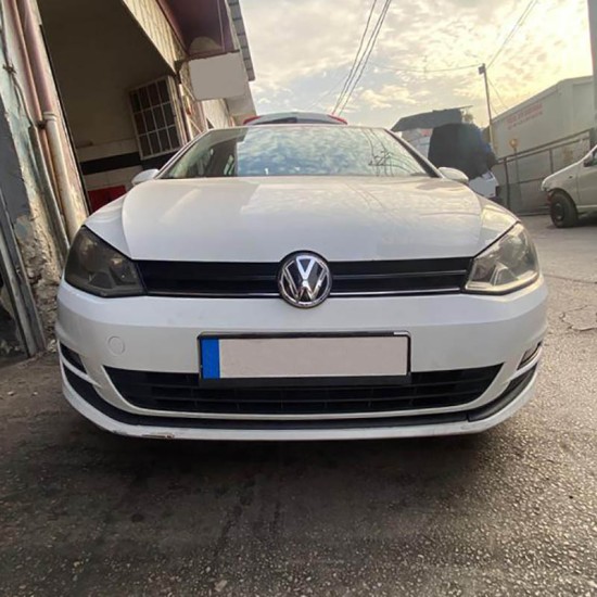 Μπροστινό Spoiler Για VW Golf VII (7.5) 17-20 Standard Έκδοση Μαύρο Χρώμα Από Abs Πλαστικό 3 Τεμάχια