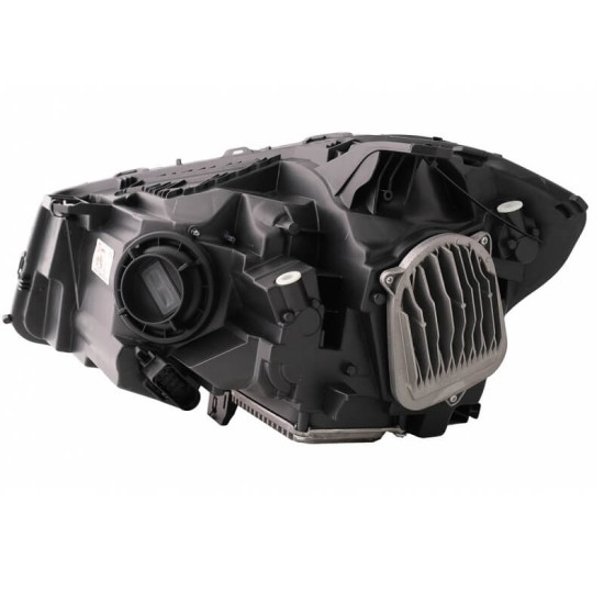 Μπροστινά Φανάρια Set Για Mercedes-Benz A-Class W176 12-18 Halogen Upgrade Σε Facelift Look Μαύρα Full Led DRL Με Μοτέρ Carner