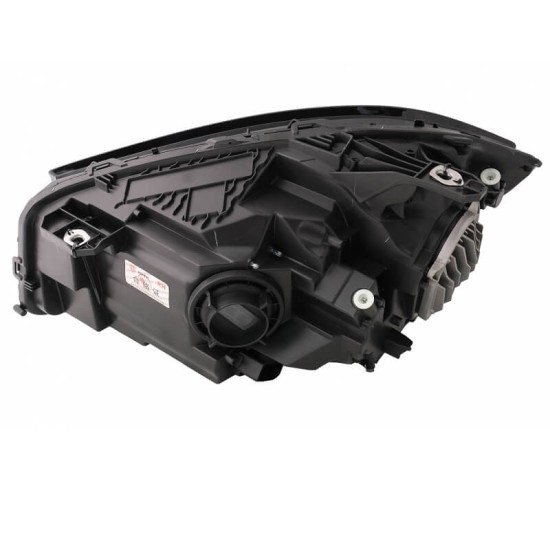Μπροστινά Φανάρια Set Για Mercedes-Benz A-Class W176 12-18 Halogen Upgrade Σε Facelift Look Μαύρα Full Led DRL Με Μοτέρ Carner