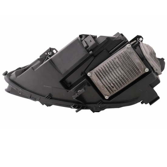Μπροστινά Φανάρια Set Για Mercedes-Benz A-Class W176 12-18 Halogen Upgrade Σε Facelift Look Μαύρα Full Led DRL Με Μοτέρ Carner