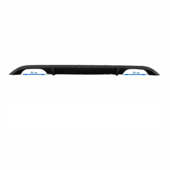 Diffuser Πίσω Προφυλακτήρα Για VW Golf VII (7) 13-17 R-Look Για Απλή & GTI Έκδοση Προφυλακτήρα Με 2 Διπλές Εξάτμισεις Αριστερά & Δεξιά Γυαλιστερό Μαύρο Από Abs Πλαστικό 1 Τεμάχιο
