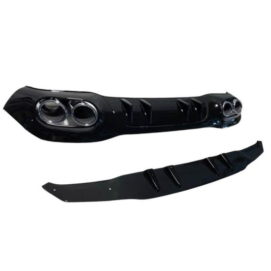 Diffuser Πίσω Προφυλακτήρα Για Mercedes-Benz A-Class W177 19+ Hatchback A45 Amg Look