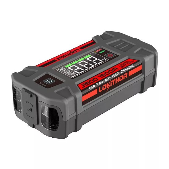 Εκκινητής Μπαταριών Αυτοκινήτου, Powerbank, Φακός Led 3 Σε1 Lokithor J1500 12 Volt 1500A