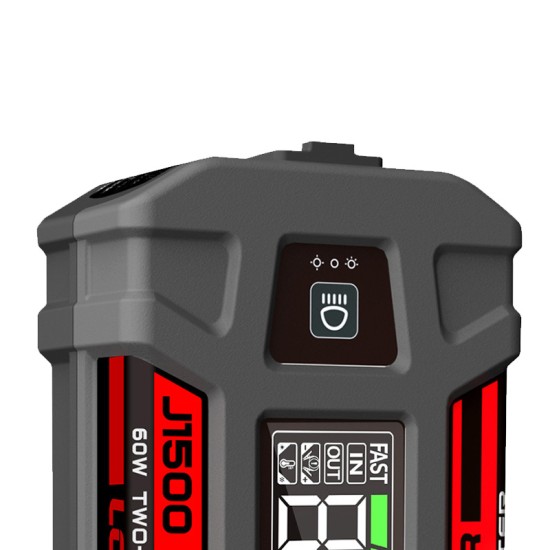 Εκκινητής Μπαταριών Αυτοκινήτου, Powerbank, Φακός Led 3 Σε1 Lokithor J1500 12 Volt 1500A