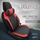 Καλύμματα Αυτοκινήτου Otom Voyager Universal Λινό Ύφασμα / Rachel / Δερματίνη Σετ Εμπρός / Πίσω 13 Τεμαχίων Μαύρο Με Κόκκινο VYG-104