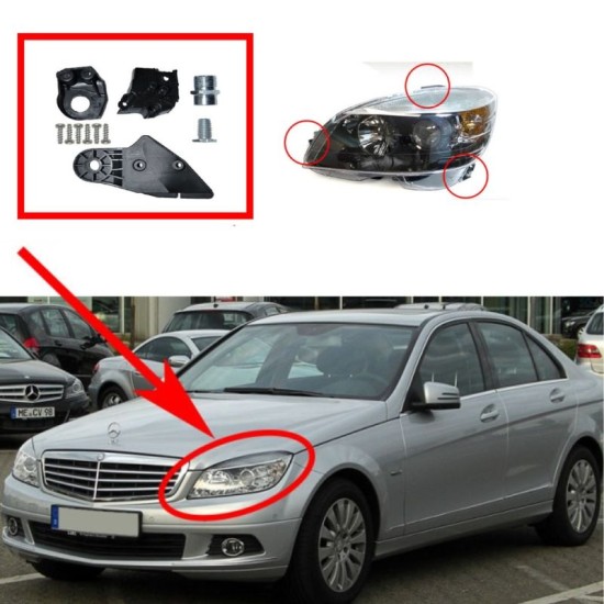 Βάσεις Επισκευής Αριστερού Φαναριού Για Mercedes-Benz C-Class W204 07-14