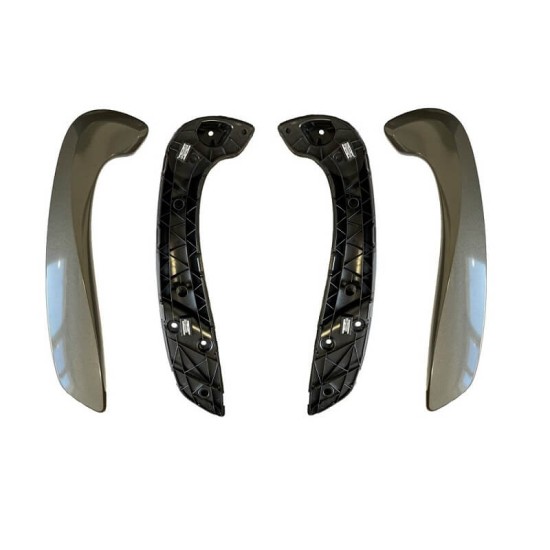 Χειρολαβές Πόρτας Εσωτερικές Για Renault Megane 3 09-17 / Fluence 09-15 Εμπρός Αριστερά & Δεξιά Σετ 4 Τεμαχίων Smoke / Γκρι