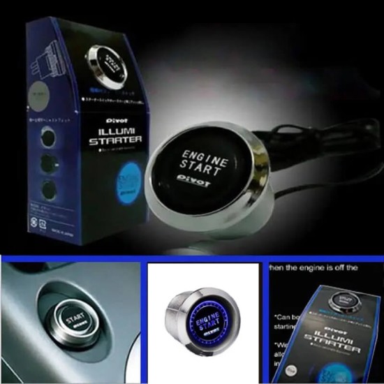 Κιτ Εκκίνησης Engine Start / Stop Pivot Illumi Starter 12V Led Μπλε