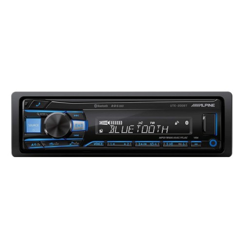 Radio Usb Aux Bluetooth 1 Din Alpine UTE-200BT Με Μεταβλητό Φωτισμό