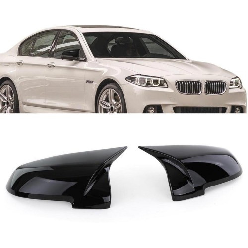 Καπάκια Καθρεφτών Για Bmw 5 F10 / F11 LCI (Facelift), 6 F06, F12, F13, 7 F02, F03, F04, 14-18 M4 Look Γυαλιστερό Μαύρο 2 Τεμάχια