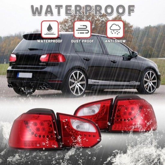 Πισινά Φανάρια Set Για Vw Golf VI (6) 08-12 Led Dynamic Urban Style Μαύρα Winjet