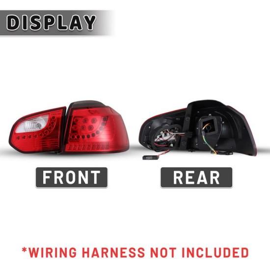 Πισινά Φανάρια Set Για Vw Golf VI (6) 08-12 Led Dynamic Urban Style Μαύρα Winjet