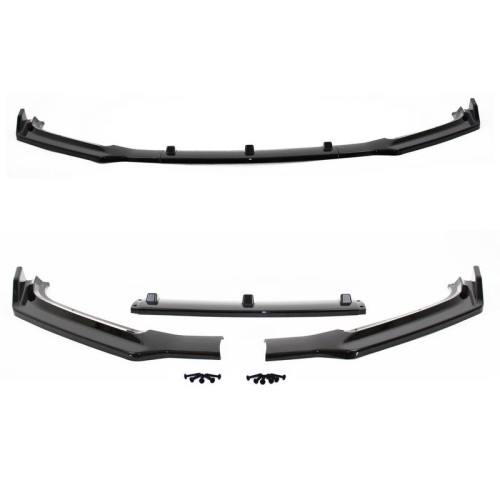 Μπροστινό Spoiler Για Audi A4 B9 15-19 Γυαλιστερό Μαύρο 3 Τεμάχια