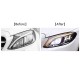 Μπροστινά Φανάρια Set Για Mercedes-Benz C-Class W205 14-18 Led Upgrade Σε Multibeam Full Led DRL Μαύρα Με Μοτέρ Carner