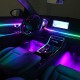 Ambient Light Διακοσμητικός Φωτισμός Κιτ Οπτικής Ίνας Αυτοκινήτου Με Bluetooth Μαύρο Χρώμα Με 18 Φώτα / 64 Χρώματα