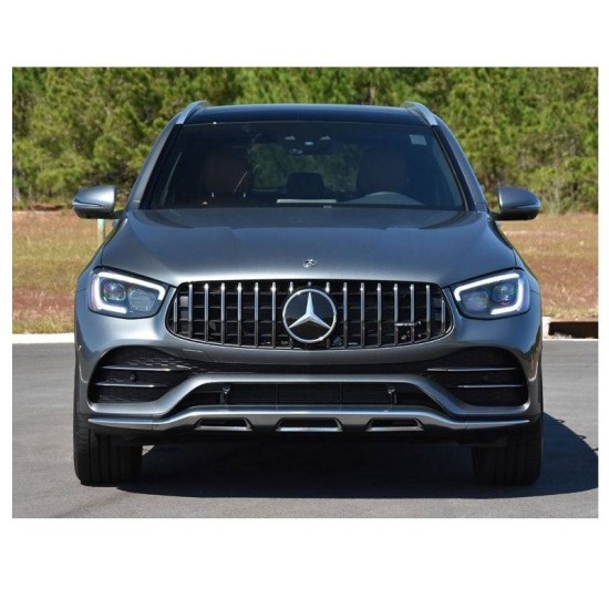 Μπροστινά Φανάρια Set Για Mercedes-Benz GLC C253/X253 Upgrade Σε Facelift Look 2020-2021 Μαύρα Full Led DRL Με Μοτέρ Carner
